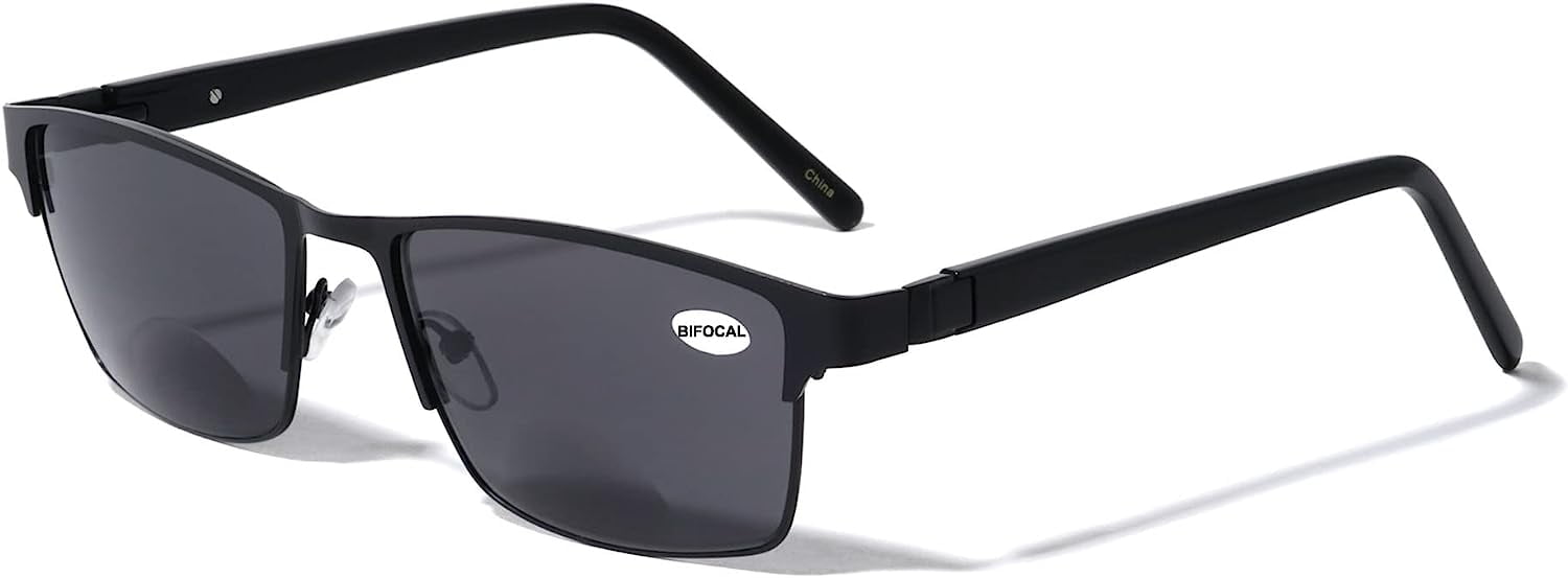 Men Premium Rectangle Metal with Plastic Temple Extra Large Reader