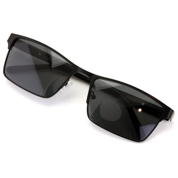 Men Premium Rectangle Metal with Plastic Temple Extra Large Reading Reader Sunglasses - 152mm Wide Frame 100%UV +1.25