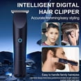 thumbnail image 1 of Men Pro Electric Hair Clippers Beard Trimmer Sharp Steel Blade 120Min Battery USB-C Rechargeable 4 Limit Combs Cordless Barber Shaving Machine Home Haircut Grooming Kit Black One Click Switch For Use, 1 of 9