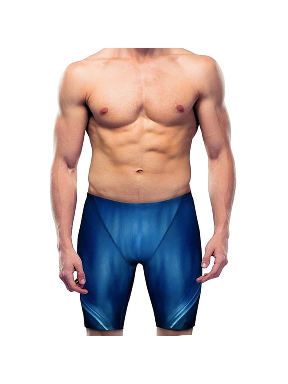 Men's & Boys' Eco-Friendly Compression Swim Jammers, Chlorine Resistant, Anti-Chafing, Size Medium