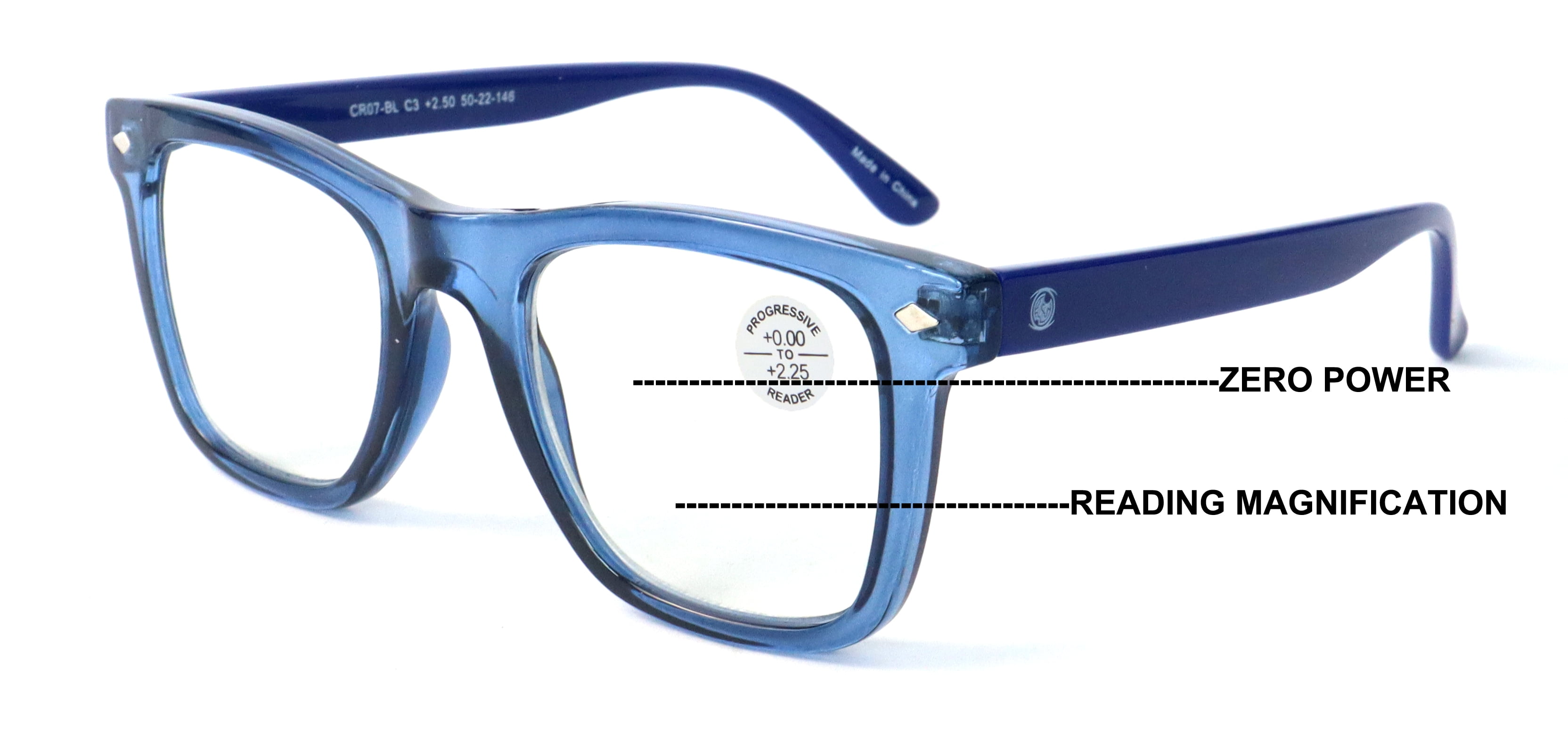 Men Progressive Bifocal Reading Glasses – No Line, No Bubble