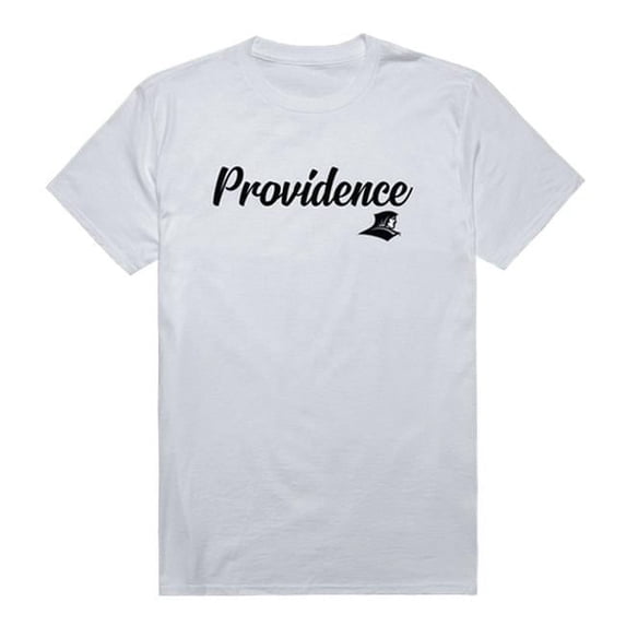 Men Providence College Friars Script T-Shirt, White - Medium