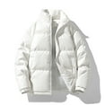 thumbnail image 1 of Men Puffer Down Jacket Packable Lightweight Winter Jackets Coats Outdoor Waterproof Insulated Jackets White XXXXL, 1 of 5
