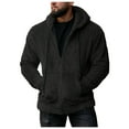 thumbnail image 1 of Men Pullover Hoodie Zip Mens Jackets Lightweight Casual Fleece Sweatshirt Hooded Winter Jackets for Men with Hood Warm Outwear Pocket Coat 3X-Large, 1 of 9