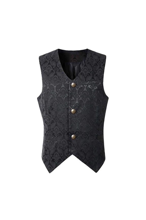 Men Punk Tailcoat Overcoat Fashion Outwear Button Vest Jacket Stylish Long Sleeve Coat for Streetwear and Evening Events Workwear Men's Trench Coat Plus Size Winter Cardigan for Men