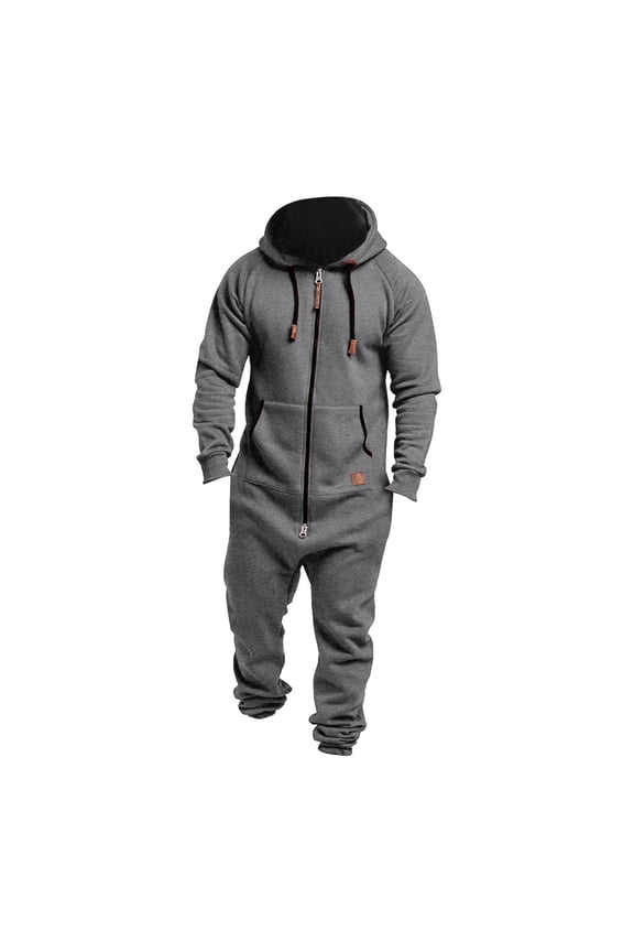 Men Pure Color Splicing Tracksuit Set Men Autumn Winter Casual Hoodie Sweat Suits Men Print Zipper Print Jumpsuit Men's Sweat Suit Boys Mechanic Jumpsuit Man Suit Set
