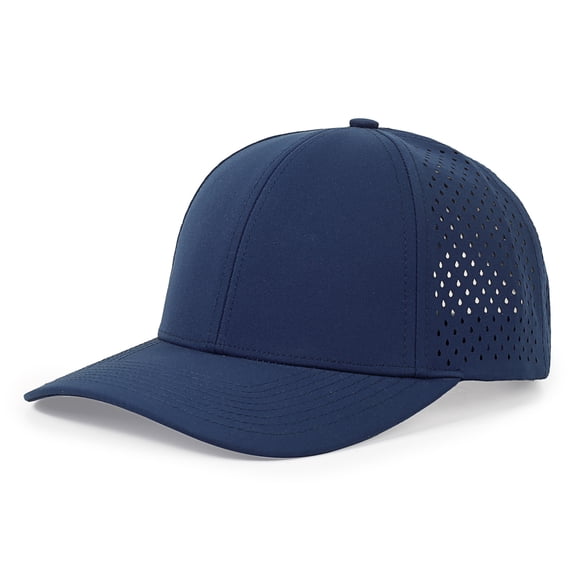 Men Quick Dry Baseball Cap Laser Cut Mesh Ball Curved Brim Snapback Hat Blue