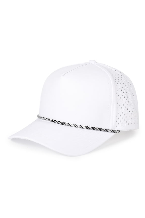 Men Quick Dry Baseball Cap Laser Cut Mesh Ball Curved Brim Snapback Hat,One Size