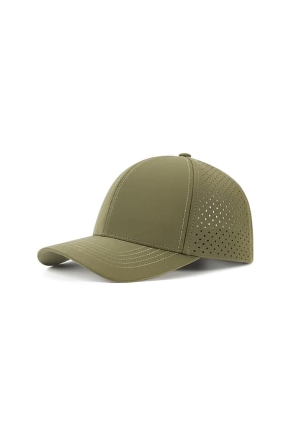 Men Quick Dry Baseball Cap Laser Cut Mesh Ball Curved Brim Snapback Hat