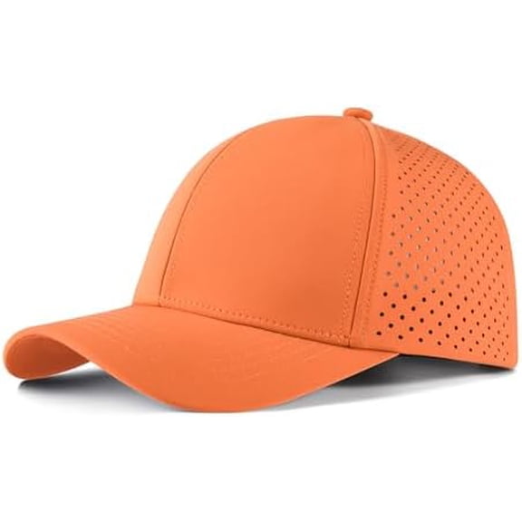 Men Quick Dry Baseball Cap Laser Cut Mesh Ball Curved Brim Snapback Hat