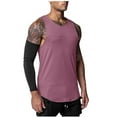 thumbnail image 1 of Men Quick Dry Lightweight Tank Tops, Sleeveless Moisture Wicking Muscle Tees, Curvy Hemline Gym Workout Bodybuilding, 1 of 6