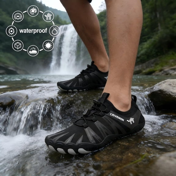 Men's Quick Dry Water Shoes, Aqua Socks for Beach, Surfing, Swimming & Diving