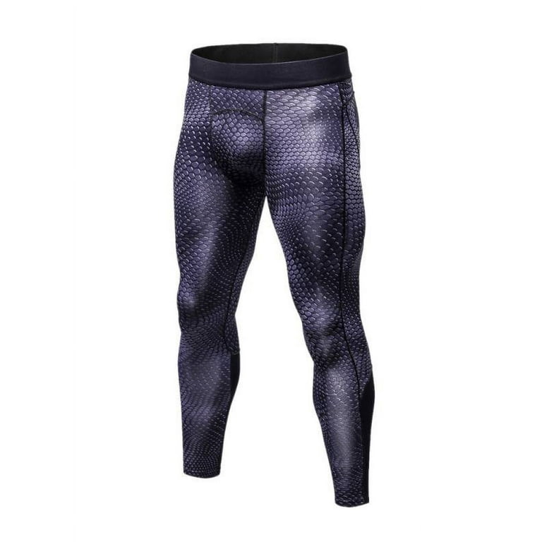 Mens Compression Tights Athletic Base Layers Spandex Sports Quick Dry Long  Pants
