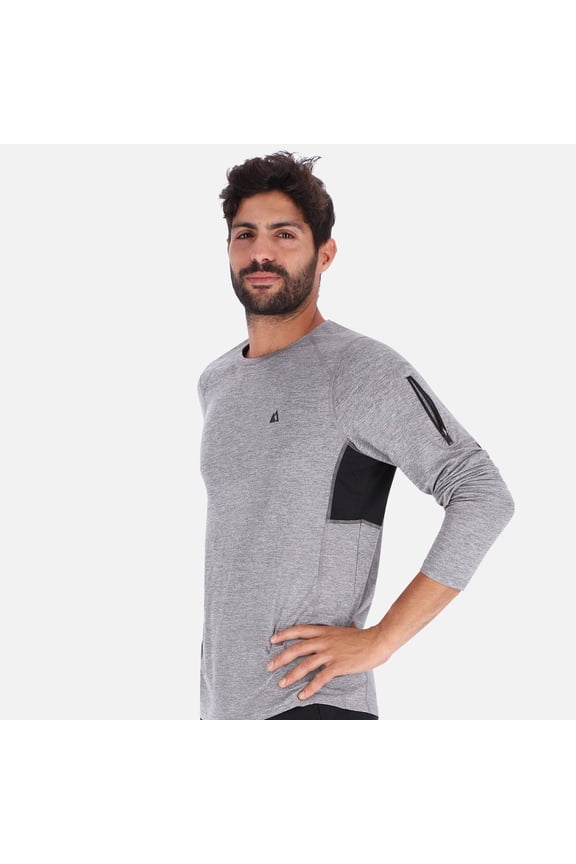 Men QuickDry LS Shirt - Gray - S