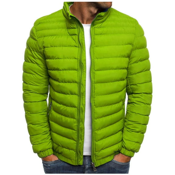 Men Quilted Lightweight Puffer Jacket Packable Water Resistant Warm Winter Down Alternative Puffy Coat Outdoor