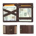 thumbnail image 1 of Men RFID Genuine Leather Magic Wallet Purse Money Clip coin 8 Credit Card Holder NEW, 1 of 9