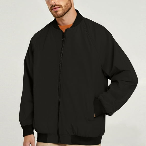 Men Rain Jacket Mens jacket Men's Solid Color Outdoor Climb Sport Run Pocket Zipper Raglan Sleeve Jackets Mens Tops Casual Stylish Fashion Comfy Rainwaterproof Jacket Men Zip Up jacket