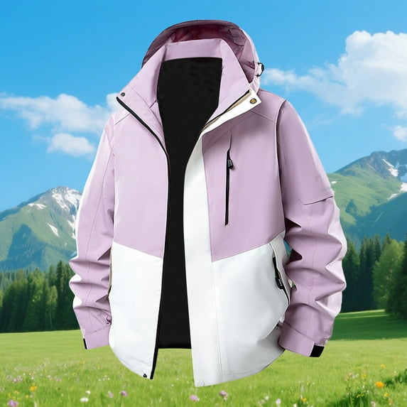 Men Raincoat Men's Casual Trendy Solid Color Outdoor Comfy Climb Sport Run Pocket Zipper Long Sleeved Hooded Jackets for Men Zip Up Jackets Men jackets