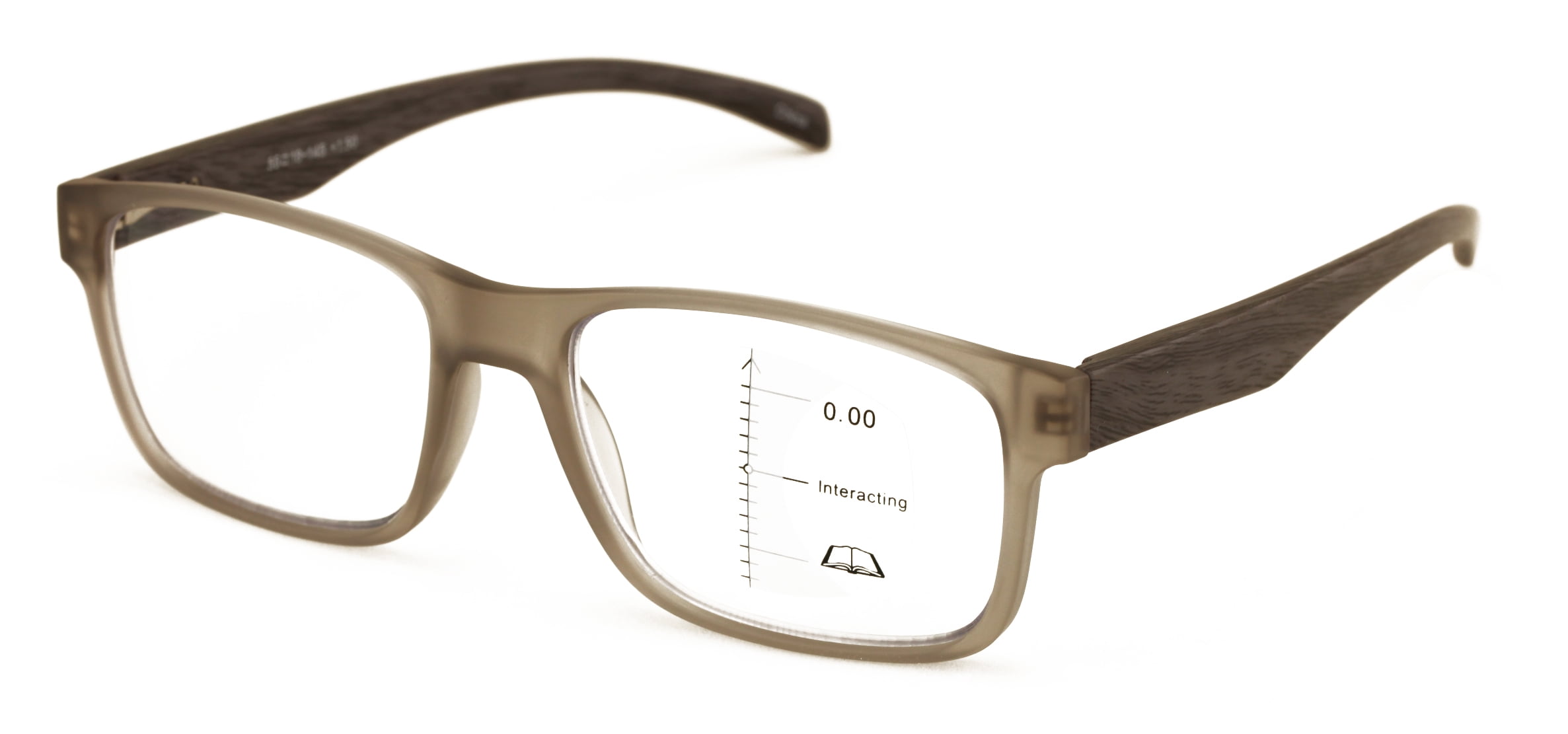 Oarton Rectangular Reader Men Rectangular Progressive Reading Glasses - No Line Clear on Top ...