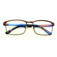 thumbnail image 1 of Men Rectangular Stainless Steel Reading Glasses Anti Blue Ray Lens - Computer Reader - Wide Fitment, 1 of 5