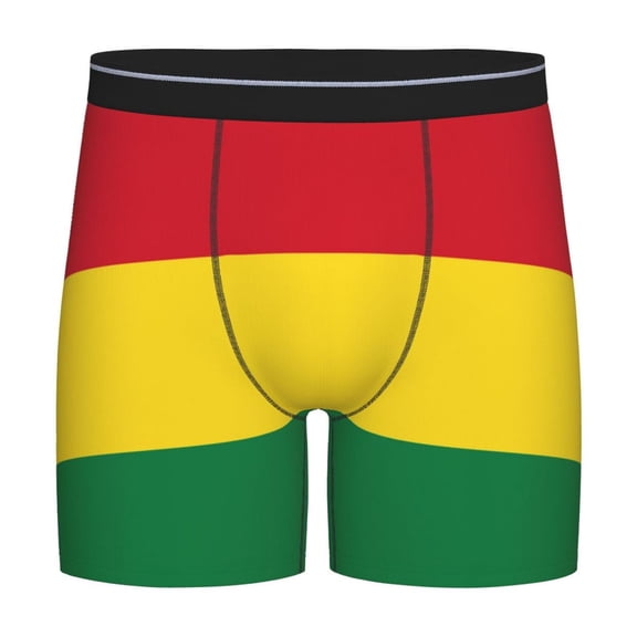 Men Reggae Flag Boxer Briefs Novelty Boxer Shorts Underwear No Fly