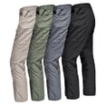 thumbnail image 1 of Men Relaxed Utility Cargo Pants Stretch Ripstop Multi Storage Field All Terrain Trousers S-XXL（1 piece）, 1 of 10