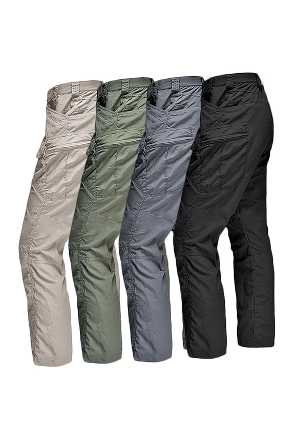 Men Relaxed Utility Cargo Pants Stretch Ripstop Multi Storage Field All Terrain Trousers S-XXL(1 piece)