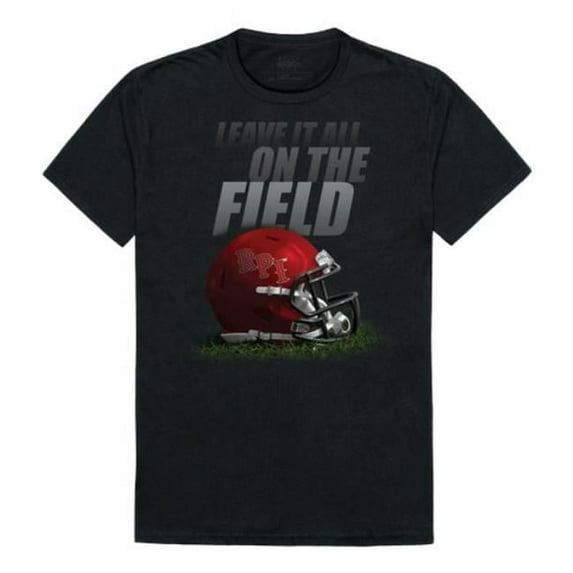 Men Rensselaer Polytechnic Institute Engineers Gridiron T-Shirt, Black - Extra Large
