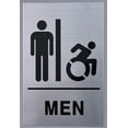 thumbnail image 1 of Men Restroom - Sign. (Aluminium, Brush Silver,Size 6x9), 1 of 4