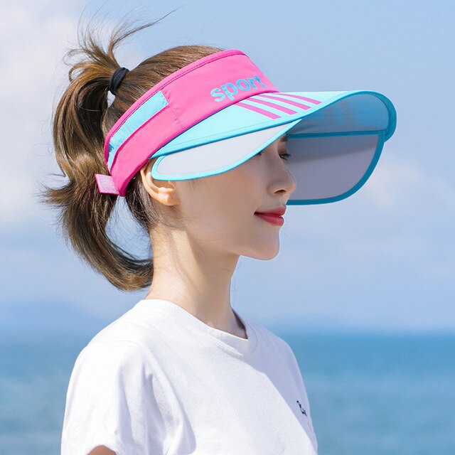 Retractable Brim Sun Visor Hat – UPF50+ Adjustable Sun Protection Cap For Men & Women