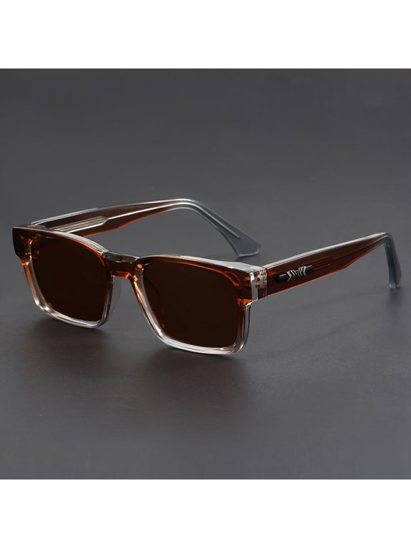 Men Retro Square Fashion Glasses, Lightweight Sturdy Frame, Modern Classic Design, Versatile Accessory for Daily and Formal Wear