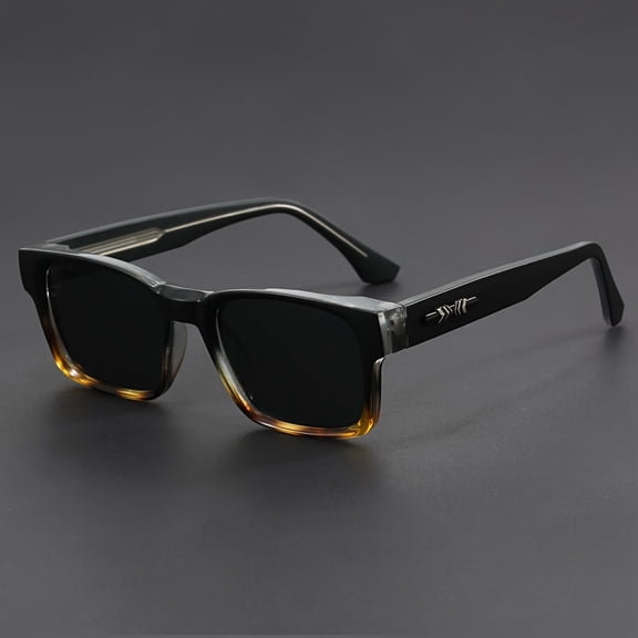 Men Retro Square Fashion Glasses, Lightweight Sturdy Frame, Modern Classic Design, Versatile Accessory for Daily and Formal Wear