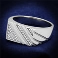 thumbnail image 1 of Men Rhodium 925 Sterling Silver Ring with AAA Grade CZ in Clear - Size 8, 1 of 1