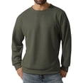 thumbnail image 1 of Men Ribbed Crew Neck Long Sleeve Pullover Sweater Casual Solid Color Top, 1 of 8