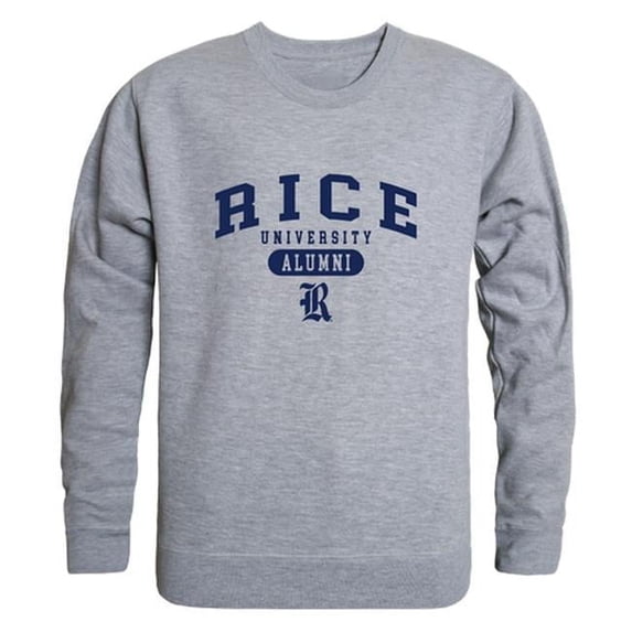 Men Rice Owls Alumni Fleece, Heather Grey - Large