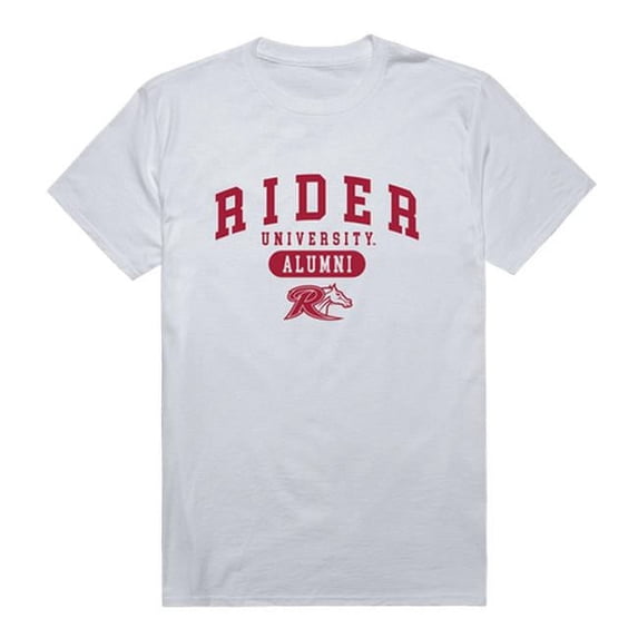 Men Rider University Broncos Alumni T-Shirt, White - Extra Large