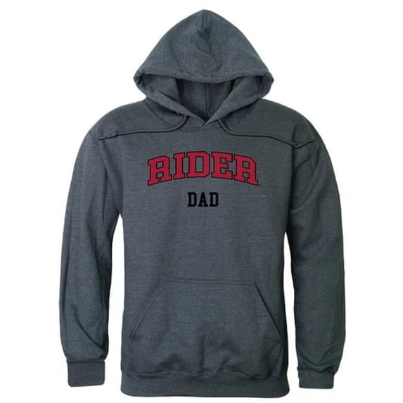 Men Rider University Broncos Dad Hoodie, Heather Charcoal - Large