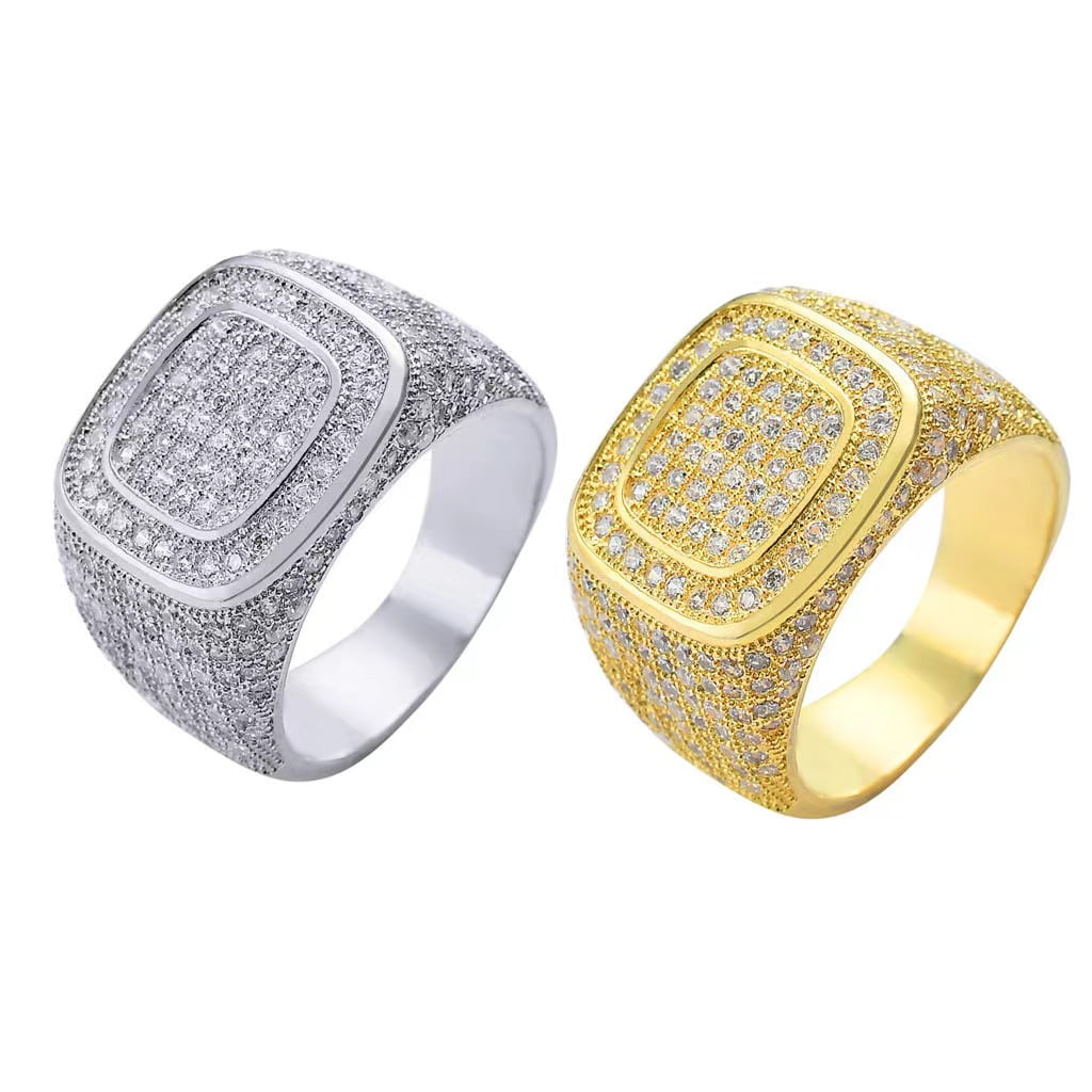 EIS GOLD PT MESSING MICRO PAVE JESUS & LETZTES Jesus Anhänger Hip Hop