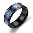 thumbnail image 1 of Men Ring Glossy Simple Jewelry Accessory Dragon Pattern Glowing Ring for Dating, 1 of 7