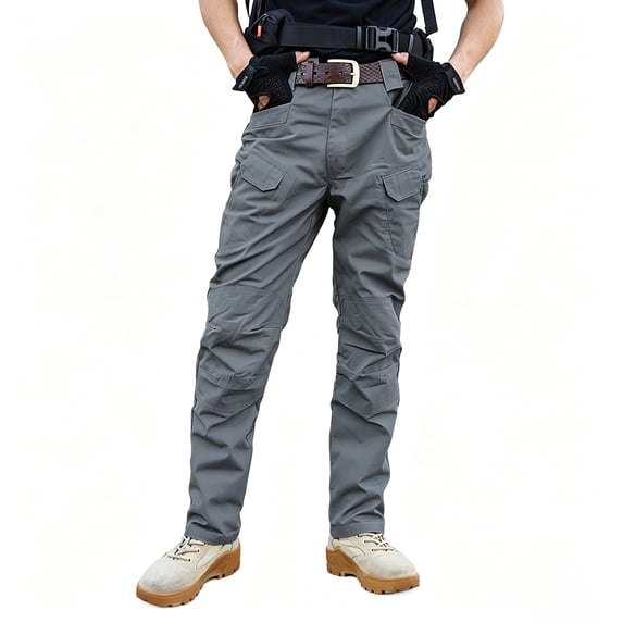 Men Ripstop Multi Utility Cargo Pants Stretch Tapered Breathable Multi Pocket Daily Pants S-XXL