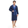 thumbnail image 1 of Skylinewears Men Robe Terry Cotton Robe Shawl Collar Bathrobe Spa Robes Housecoat Terry Toweling Sweat Steaming Clothes Sleepwear Shower Robe Gowns, 1 of 7
