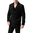 thumbnail image 1 of Men Robert 3-Button Leather Blazer Suede Sport Coat Jacket (Regular, Big & Tall and Short), 1 of 5