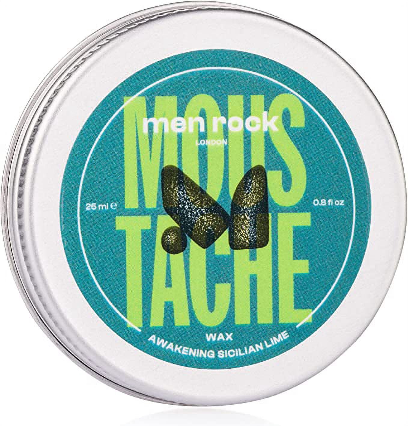 Men Rock Awakening Moustache Wax, Enriched with Coffee Oil to Soften