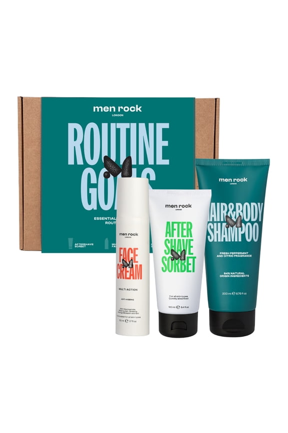 Routine Essential Grooming Kit, Aftershave, Mens Grooming, 3 Pc