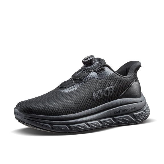Men Rotating Dial No Tie Chef Hiking Shoes, Non Slip Oil Resistant Breathable Comfort Work Sneakers