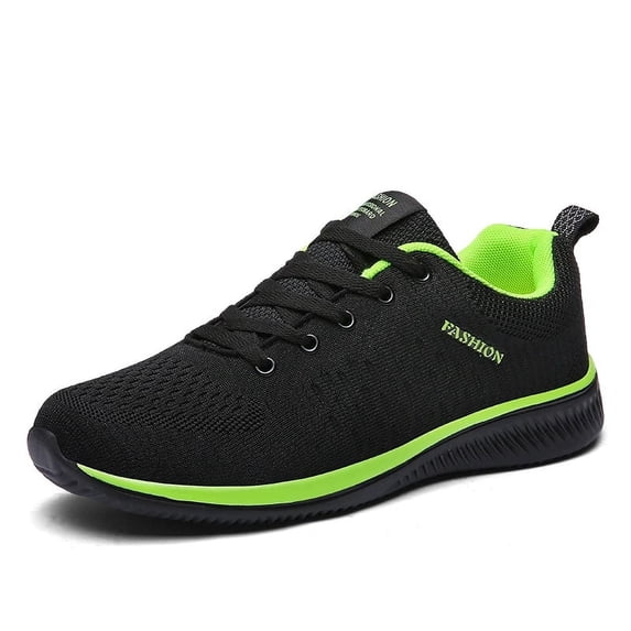 Men Running Shoes 2023 Comfortable Sport Shoes Men Trend Lightweight Walking Shoes Men Sneakers Breathable Zapatillas BlackGreen 46
