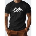 thumbnail image 1 of Men'S 100% Cotton Mountain Graphic Print T-Shirt, Casual Short Sleeve Crew Neck T-Shirt, Men'S Summer Outdoor Wear 180g, 1 of 6