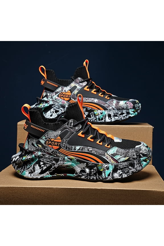Men'S 2026 Casual Running Sneakers Retro Camouflage Design Lightweight Versatile Student Athletic Footwear