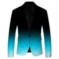 thumbnail image 1 of Men'S 3D Gradient Color Suit Jacket Printed Pocket Lapel Button Up Suit Jacket Suit Style Three, 1 of 4