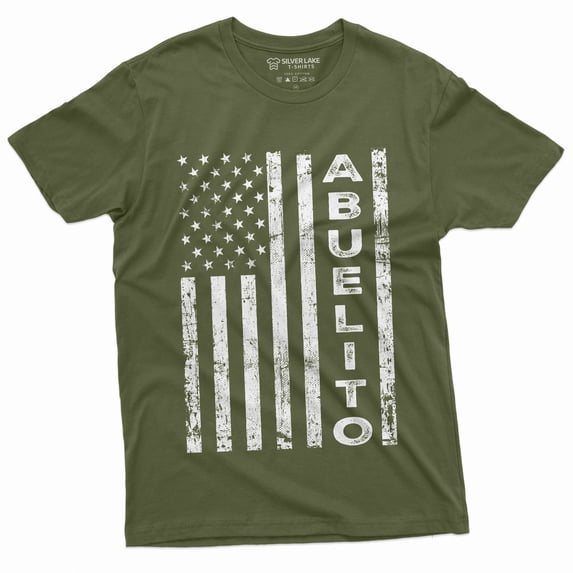 Men'S Abuelito Grandfather Grandpa Papa T-Shirt Abuelo Fathers Day Tee For Him (Medium Military Green)
